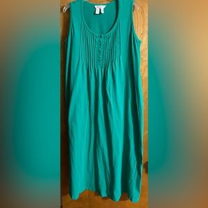 Ulla Popken Sleeveless green empire waist maxi dress sized 16/18